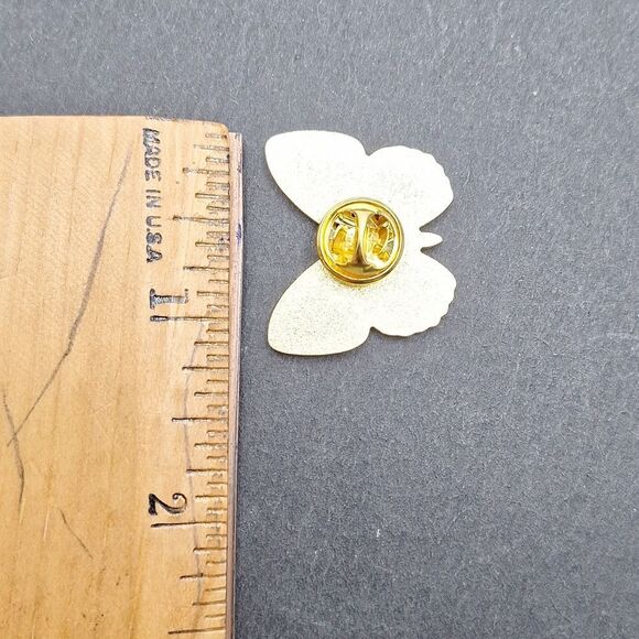 Multi color yellow butterfly Pin badge brooch wearable art - Picture 4 of 4